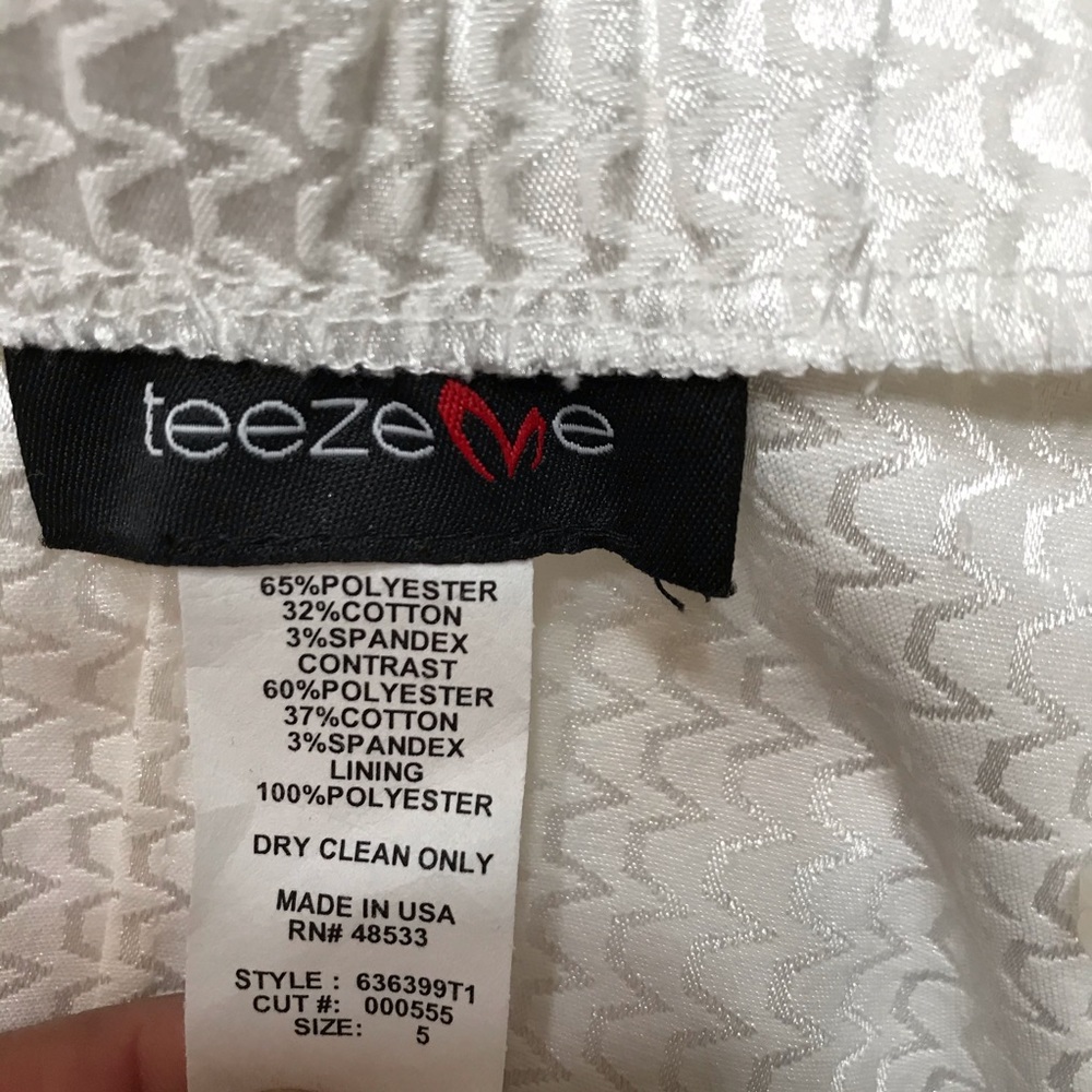 New Teeze Me Strapless Dress White Black Small 5 - Picture 7 of 8